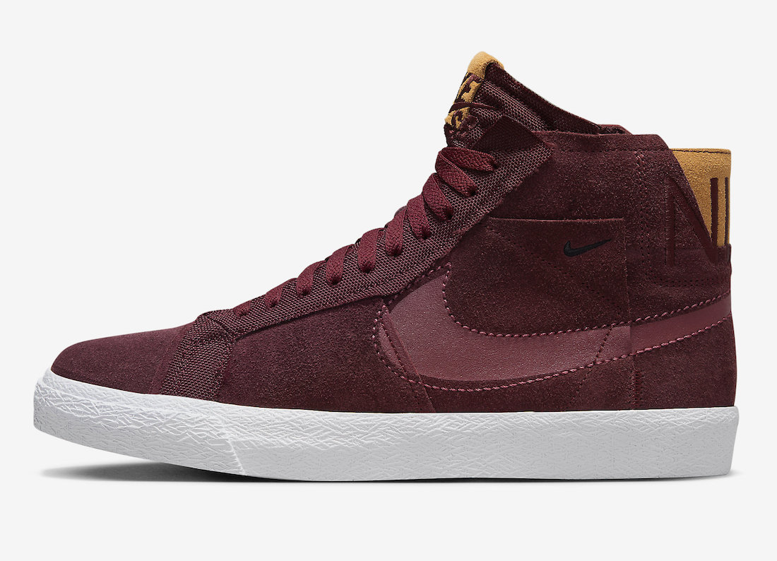 Nike SB Blazer Mid,Night Maroo  尽显 OG 气质！「酒红」Nike SB Blazer 官图曝光！