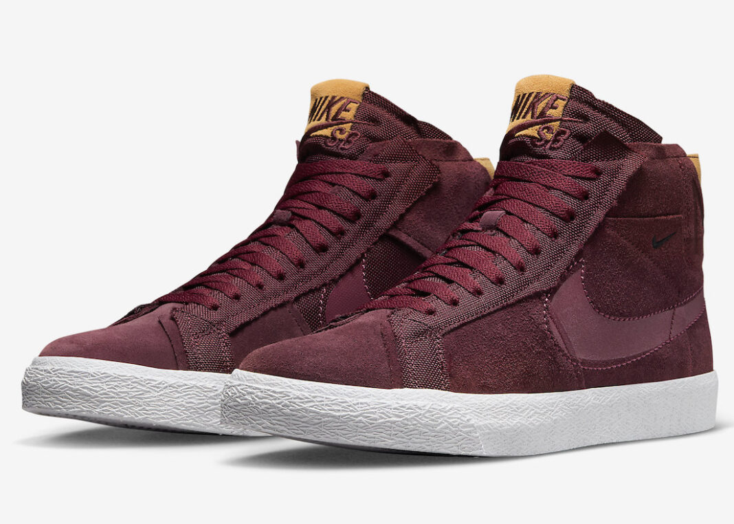 Nike SB Blazer Mid,Night Maroo  尽显 OG 气质！「酒红」Nike SB Blazer 官图曝光！