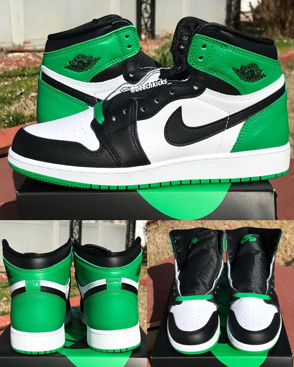 Air Jordan 1 High OG,Lucky Gre  「黑绿脚趾」AJ1 最新实物曝光！发售日期定在 …