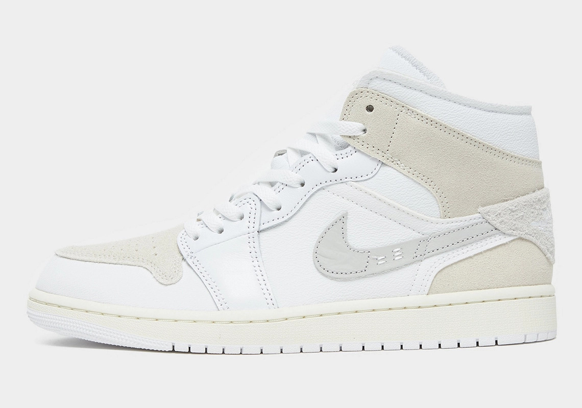 AJ,AJ1,Air Jordan 1 Mid SE,DR8  人气超高的小白鞋又来了！全新配色 AJ1 Mid 实物图曝光！