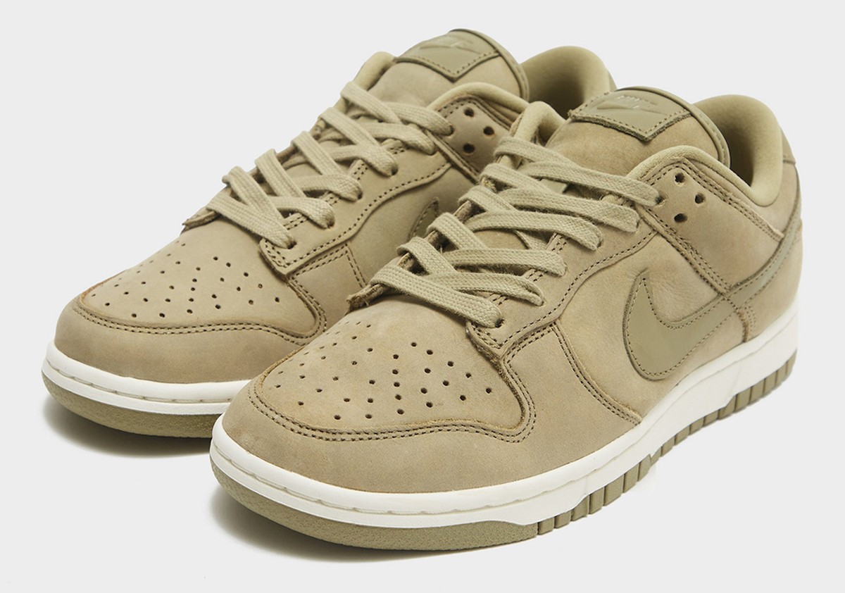 Nike,Dunk Low PRM,Neutral Oliv  硬朗军事风造型！全新配色 Dunk Low 实物图曝光！