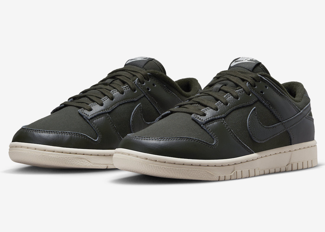 Nike,Dunk Low Premium,Sequoia,  硬朗军事风装扮！全新 Nike Dunk Low 官图曝光！