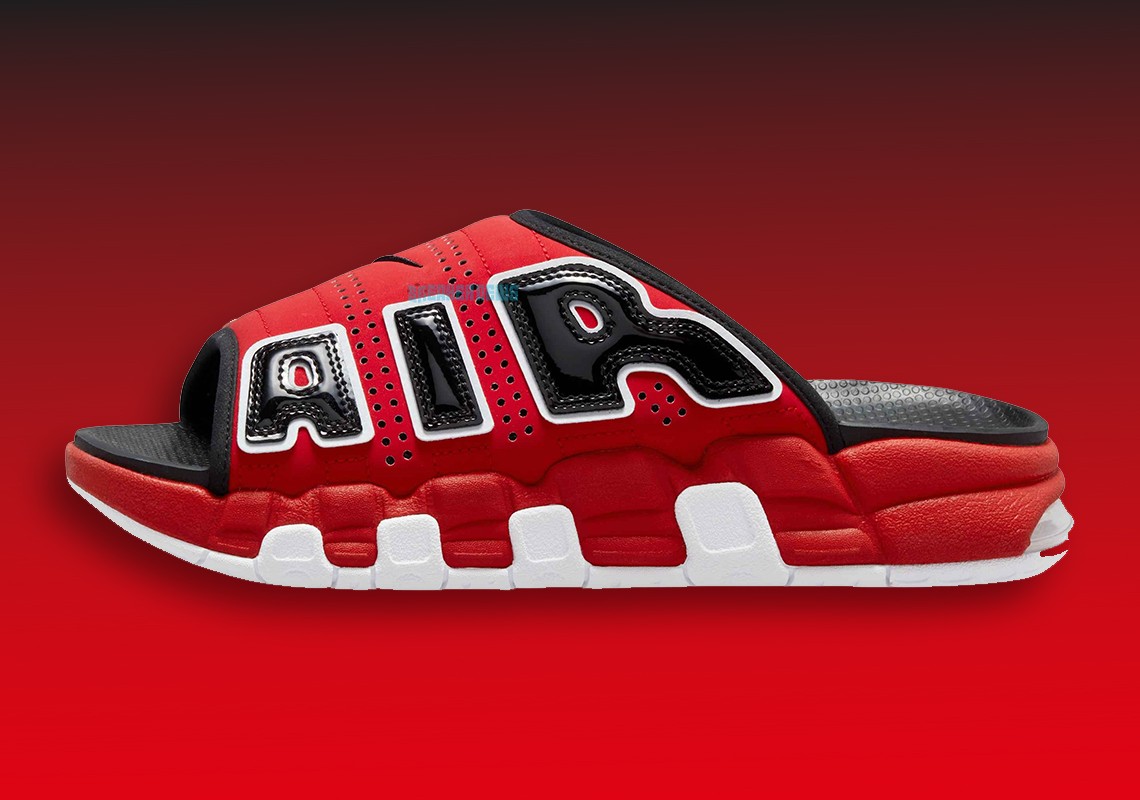 Nike,Air More Uptempo Slide,Ho  一双比一双帅！公牛配色「大 AIR」拖鞋实物曝光！