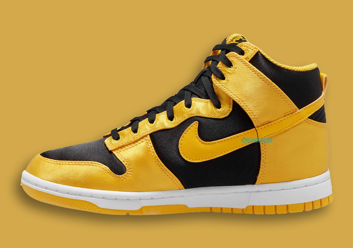 Nike Dunk High Satin,Goldenrod  「武当」Nike Dunk High 实物曝光！有一点不同...
