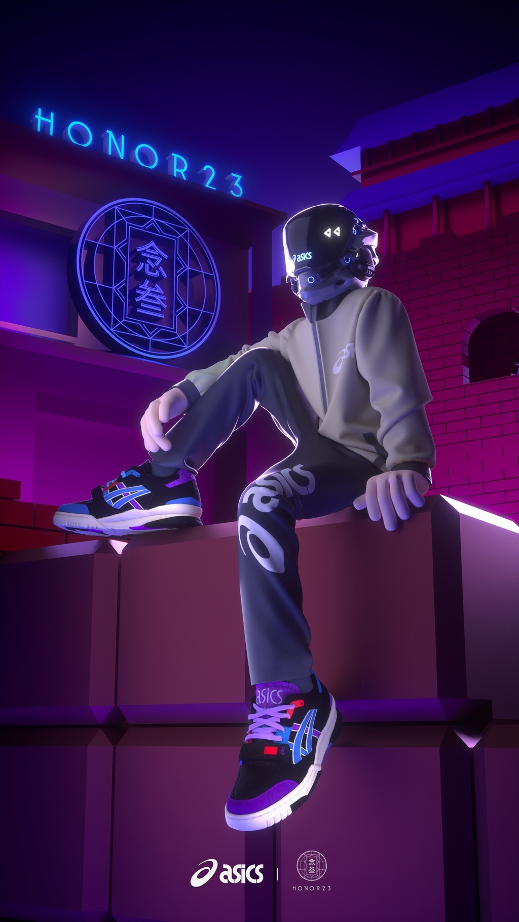 ASICS,亚瑟士,全国制霸 2023,HONOR23  重现古风美学！ASICS「全国制霸」联名鞋登陆西安！