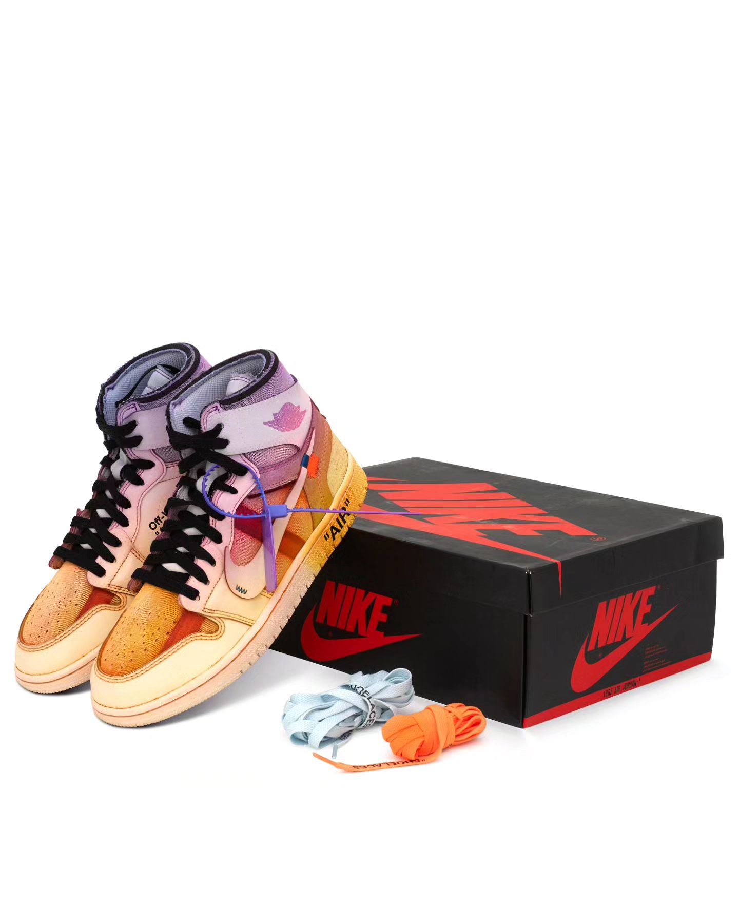 LORENZO G FEDERICI,Air Jordan  彩虹 OW x AJ1 太美了！真想赶紧市售啊！