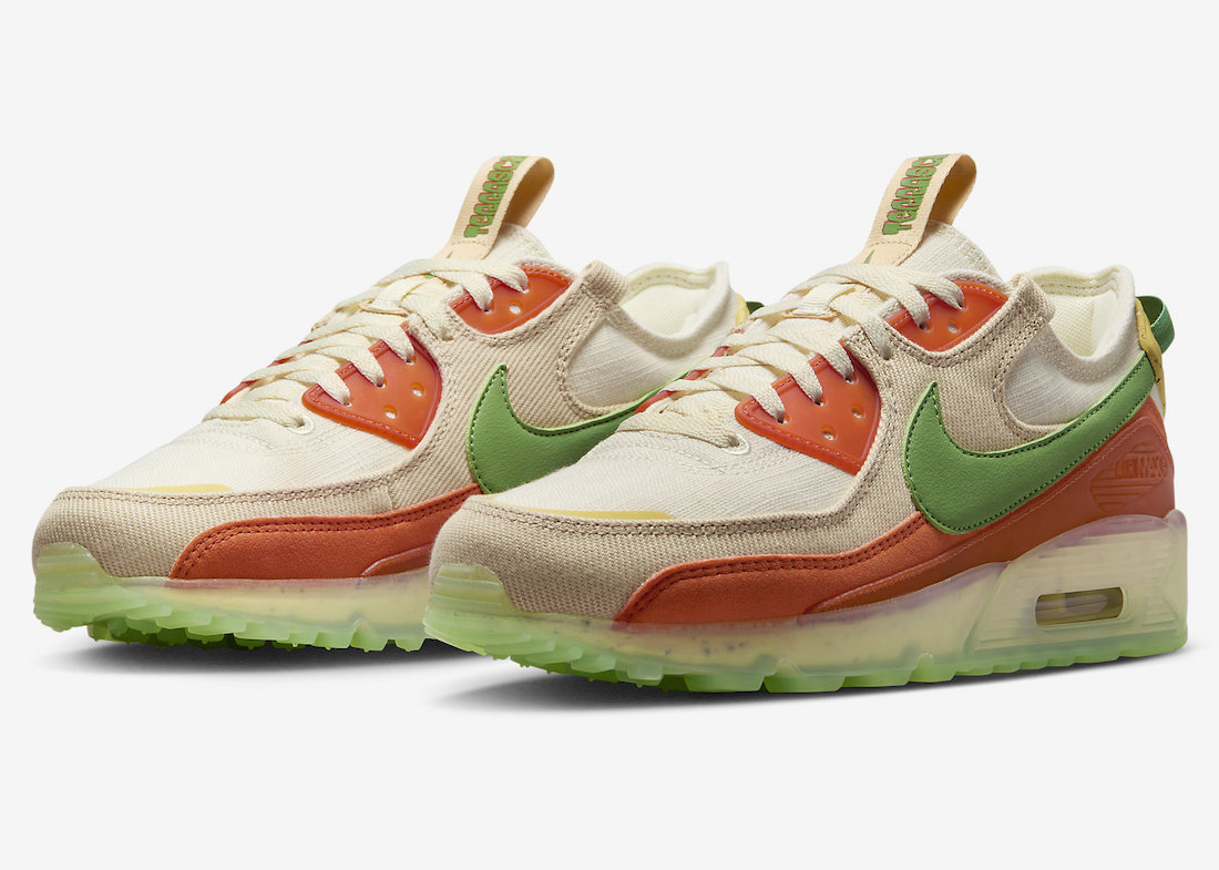 Nike,Air Max Terrascape 90,DV7  胡萝卜配色加持！「小 OW」Air Max 90 近期发售！