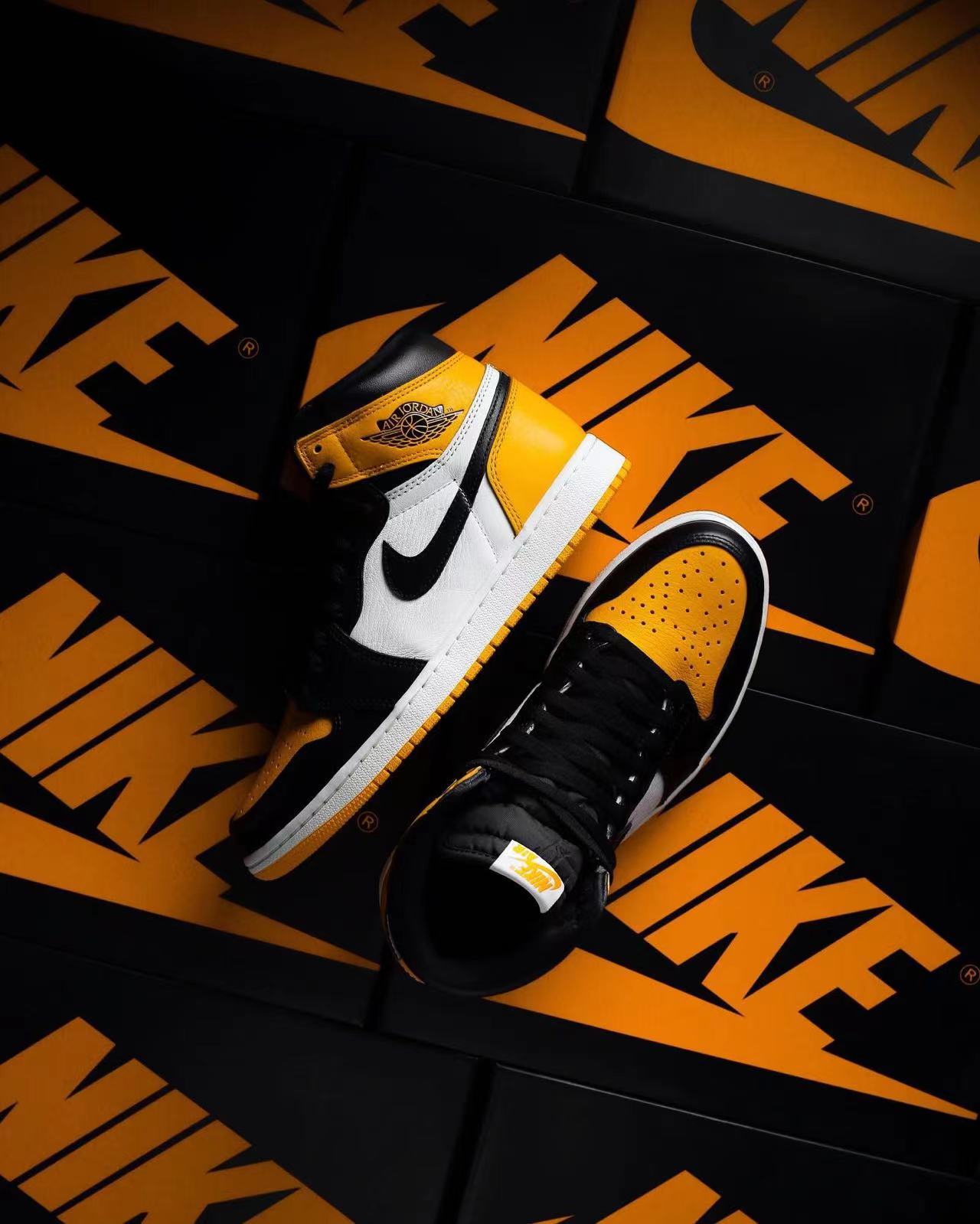 Air Jordan 1 High OG,Yellow Oc  「黑黄脚趾」AJ1 效果图曝光！网友：等不及了！