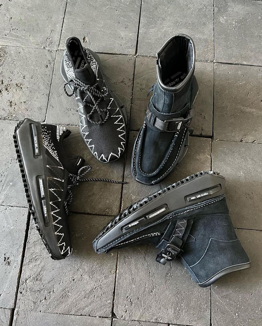 NBHD,adidas Originals,NEIGHBOR  下一双「暗黑」三叶草联名曝光！竟然长这样！