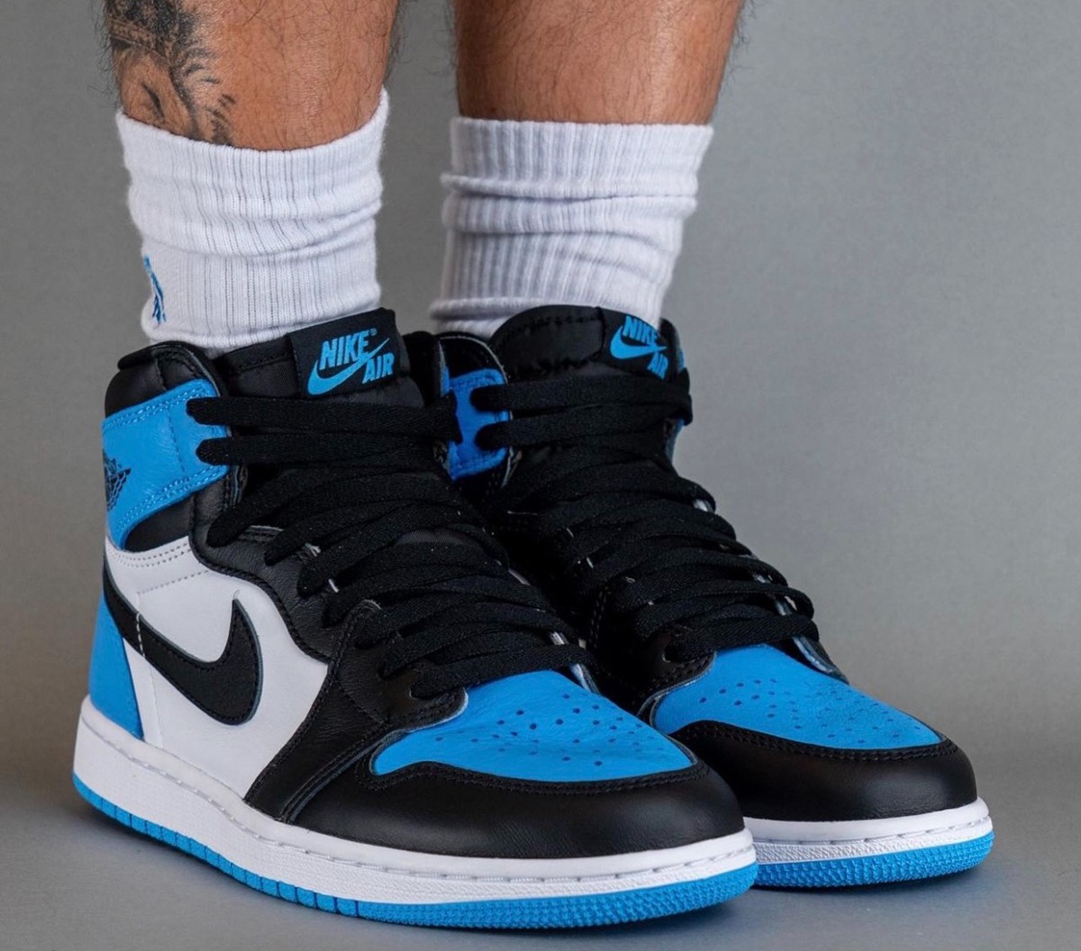 AJ,AJ1,Air Jordan 1 High OG,UN  「北卡黑脚趾」AJ1 最新上脚图有了！越看越帅！