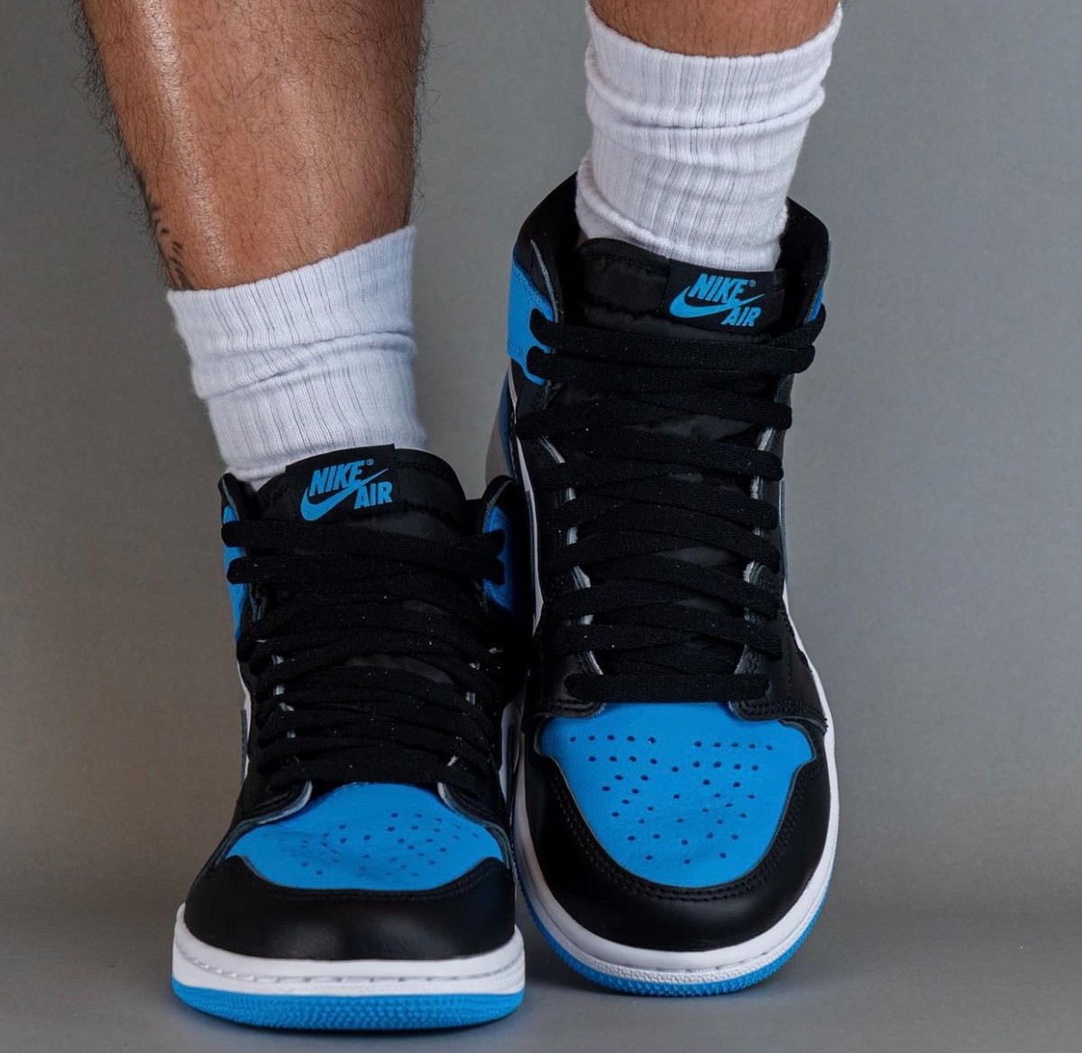 AJ,AJ1,Air Jordan 1 High OG,UN  「北卡黑脚趾」AJ1 最新上脚图有了！越看越帅！