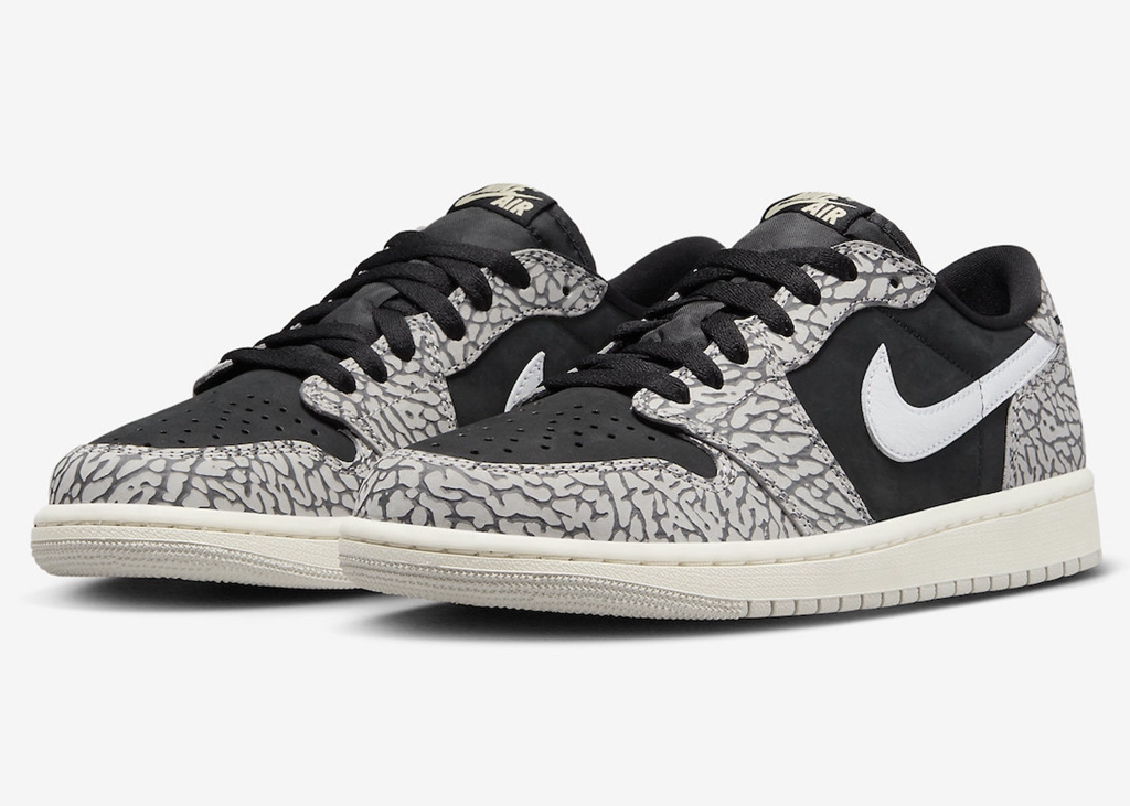 Air Jordan 1 Low OG,Black Ceme  又一双「黑水泥」AJ 要发售！官图来了！