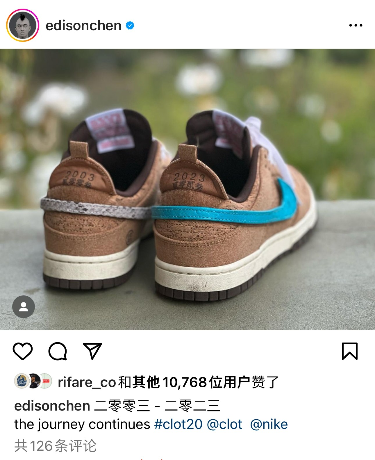 丝绸,又来,了,冠希,「,软木塞,」,Dunk,最新,  居然又是丝绸！全新 CLOT x Dunk 细节能看清了！