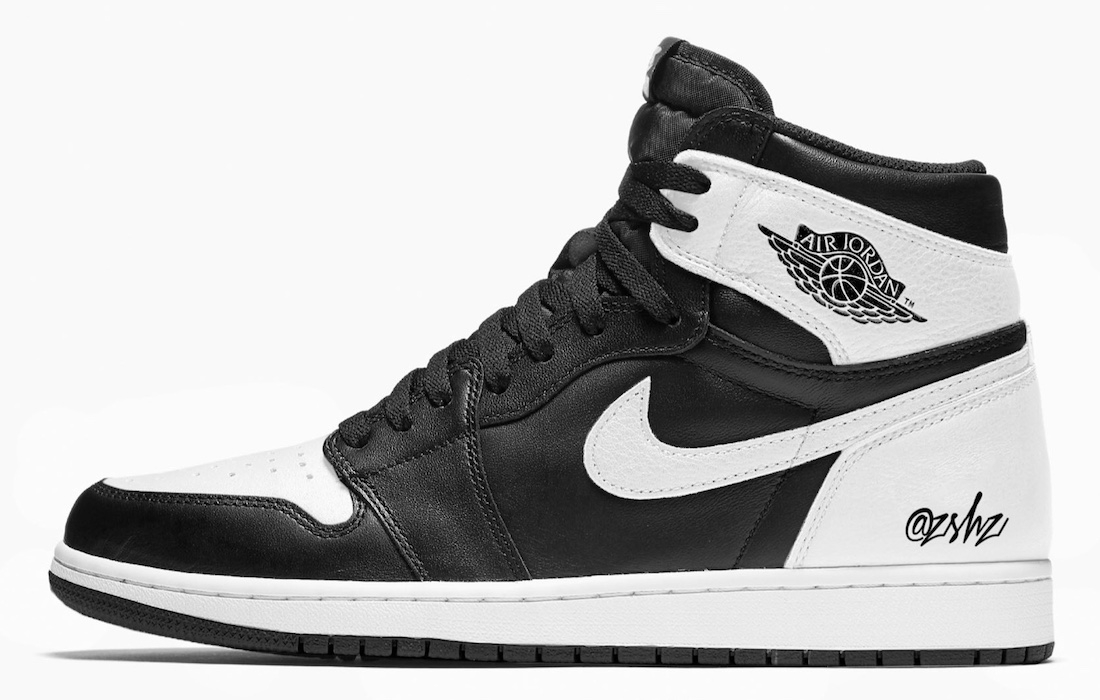 AJ,AJ1,Air Jordan 1 High OG,Re  想买还得再等等！「反转熊猫」AJ1 渲染图曝光！