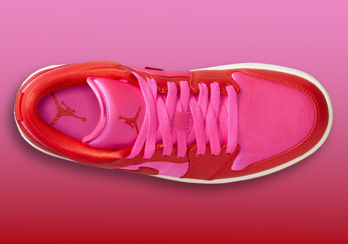 AJ,AJ1,Air Jordan 1 Low,Pink S  配色堪比「情人节」！全新丝绸 AJ1 实物曝光！