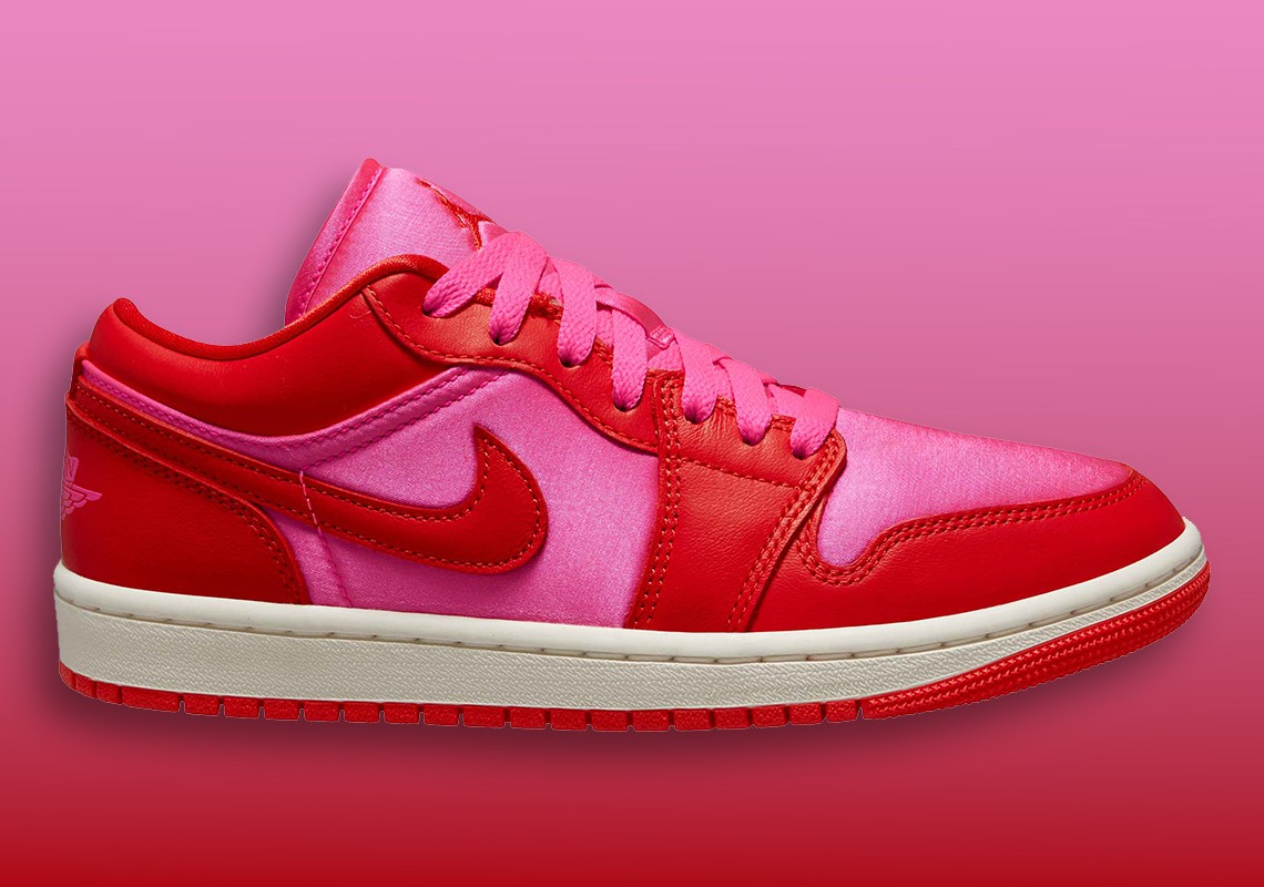 AJ,AJ1,Air Jordan 1 Low,Pink S  配色堪比「情人节」！全新丝绸 AJ1 实物曝光！