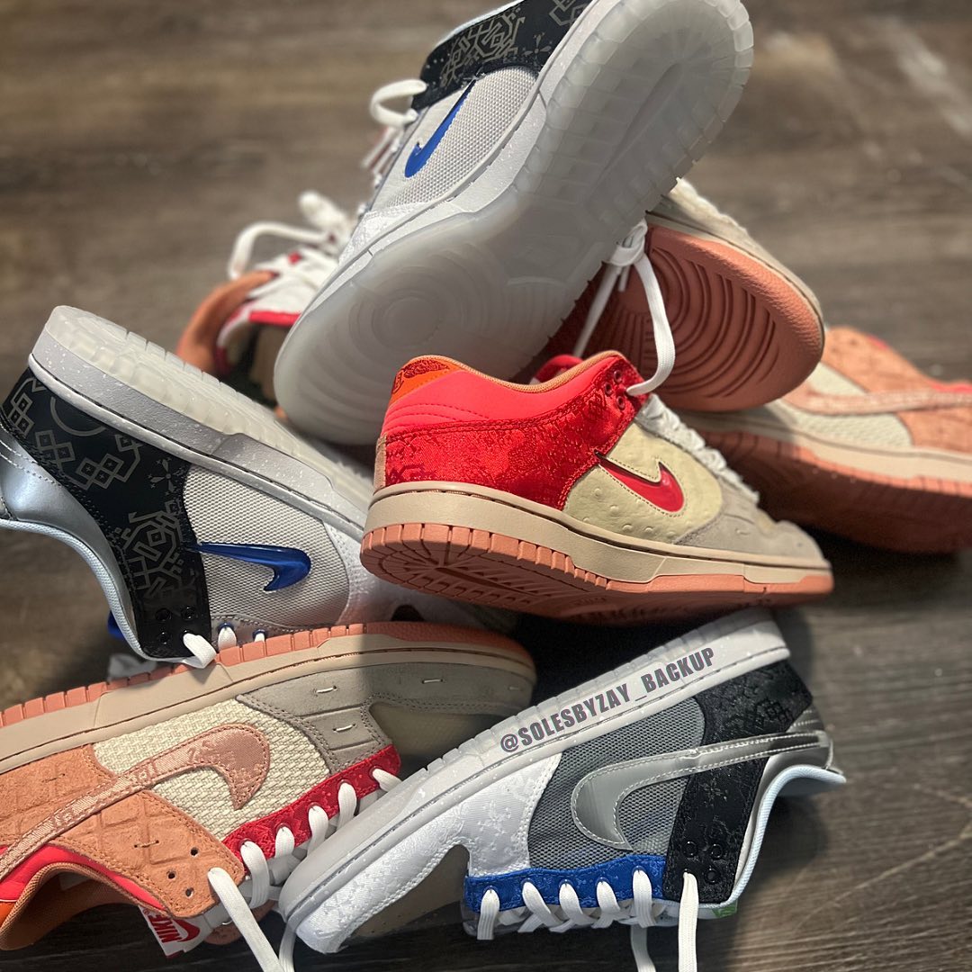 Nike Dunk Low,What The,CLOT  冠希 What The CLOT 完整实物泄露！细节能看全了！