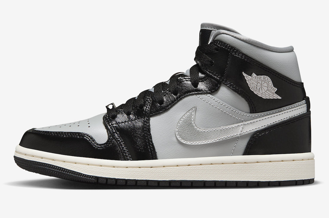 Air Jordan 1 Mid,Black Chrome,  配色细节双到位！AJ1 全新配色确实帅！