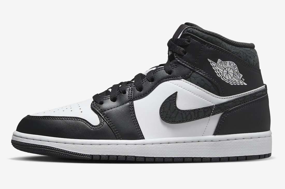 Air Jordan 1 Mid SE,Panda Elep  全新「熊猫」AJ1 登场！居然还有爆裂纹？！