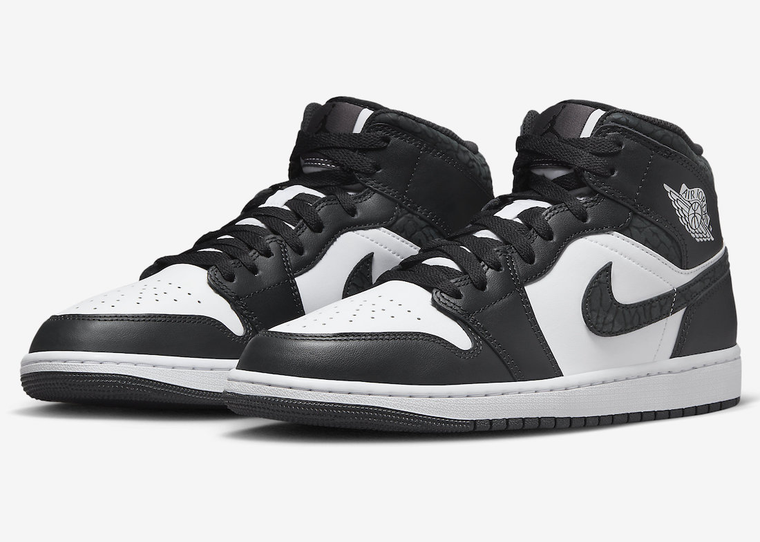 Air Jordan 1 Mid SE,Panda Elep  全新「熊猫」AJ1 登场！居然还有爆裂纹？！