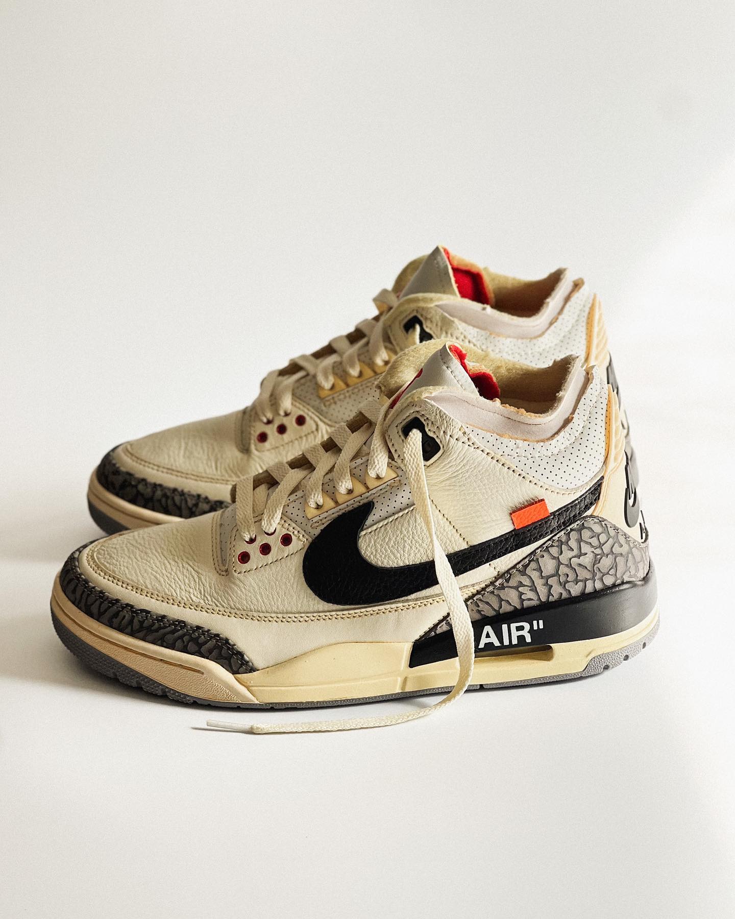 Off-White™,Air Jordan 3,chefhu  「白水泥」OW x AJ3 你见过吗？网友：求求了，市售吧！