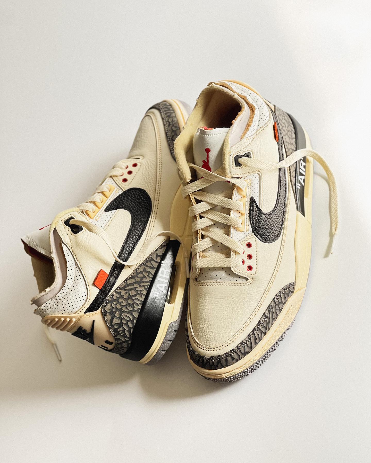 Off-White™,Air Jordan 3,chefhu  「白水泥」OW x AJ3 你见过吗？网友：求求了，市售吧！