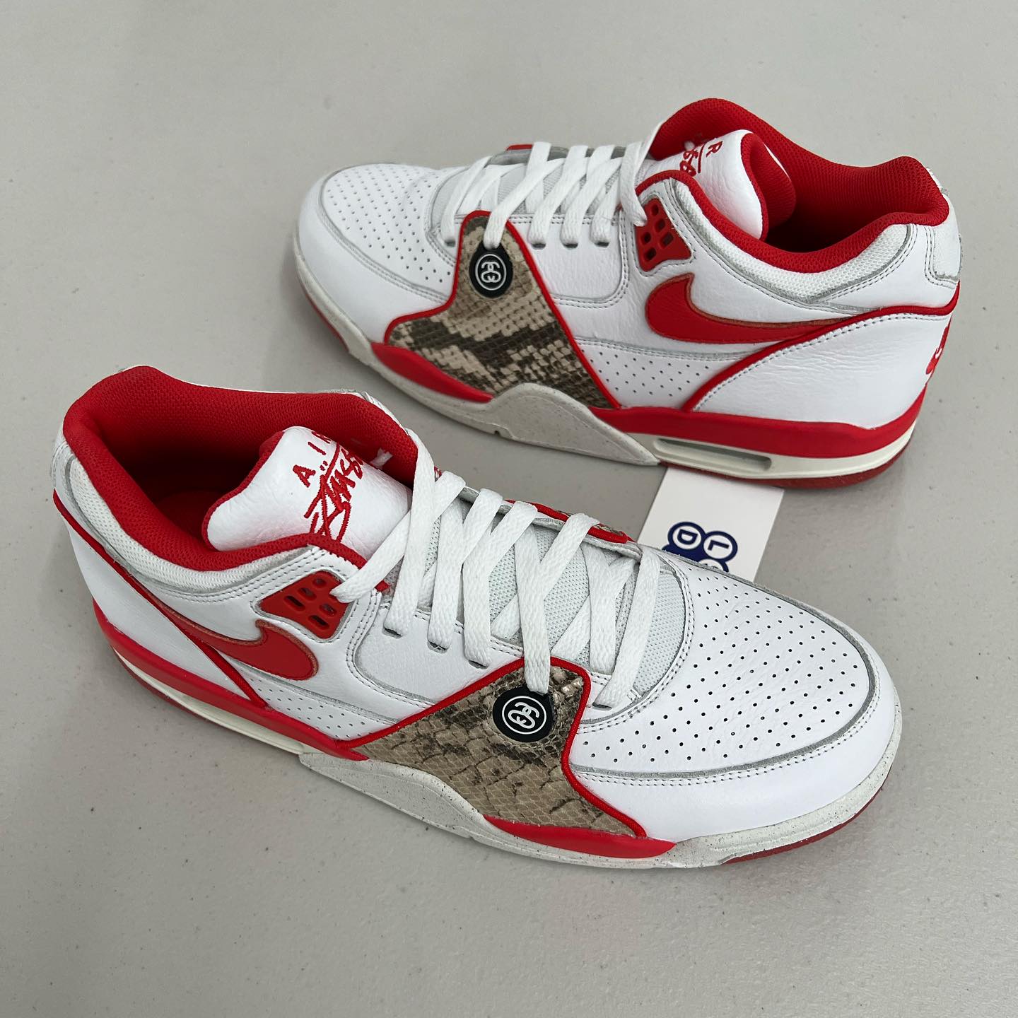Stüssy,Nike,Air Flight 89, FD6  实物首次曝光！蛇皮 Stüssy x Nike 新鞋来了！