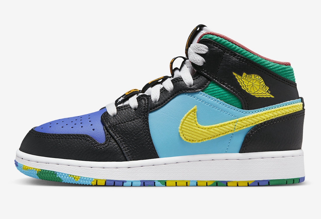 Air Jordan 1 Mid GS  又一双「讲故事配色」！六冠王 AJ1 官图曝光！