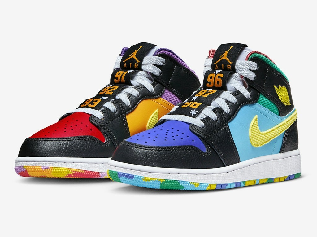 Air Jordan 1 Mid GS  又一双「讲故事配色」！六冠王 AJ1 官图曝光！