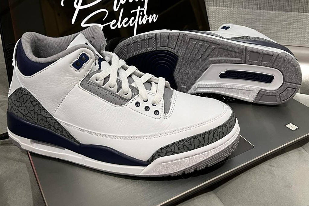 Air Jordan 3,Midnight Navy  明年第一双 AJ3 曝光！这颜值真不低啊！