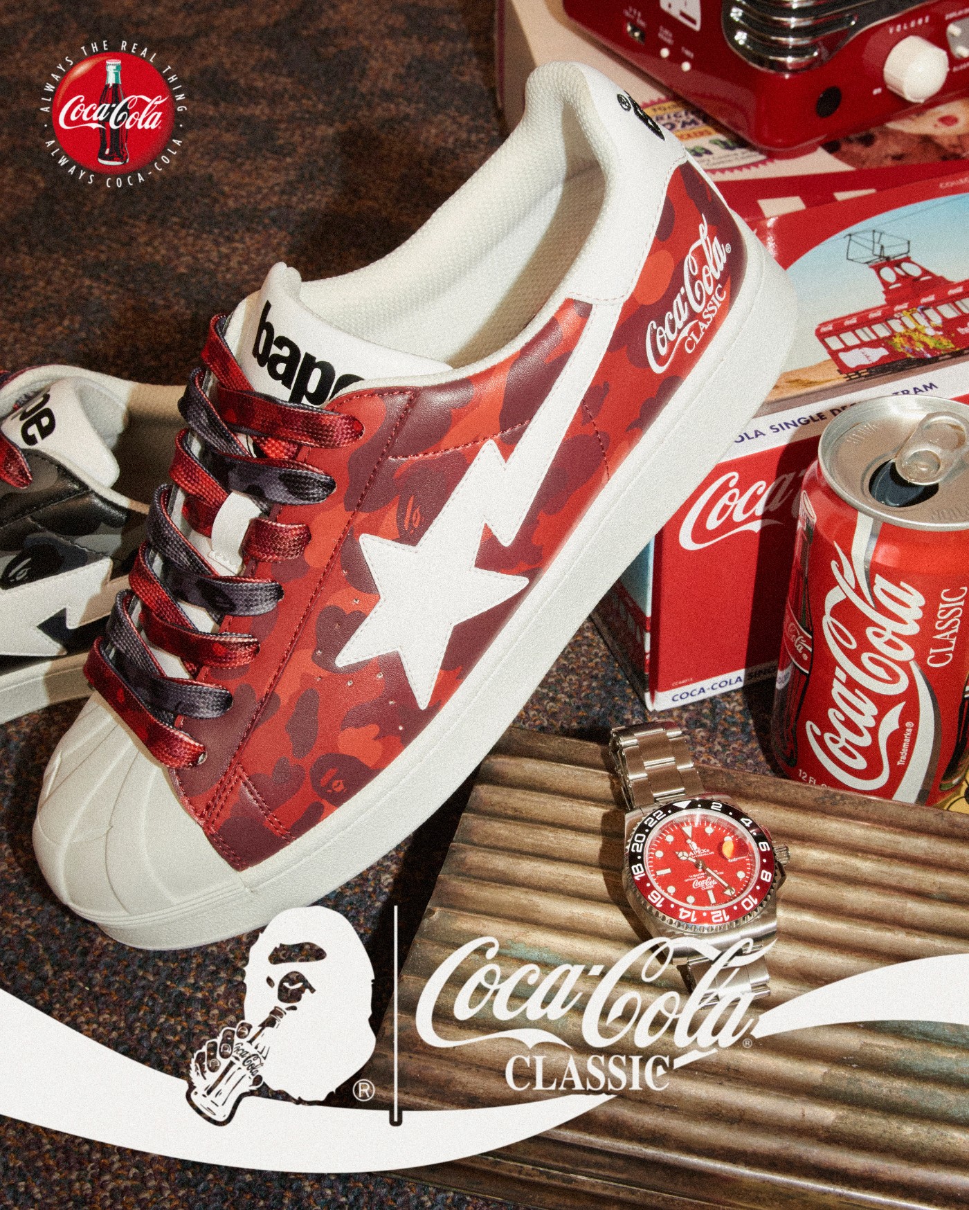 BAPE®,COCA-COLA  BAPE® 新联名曝光！这次的合作对象是它！