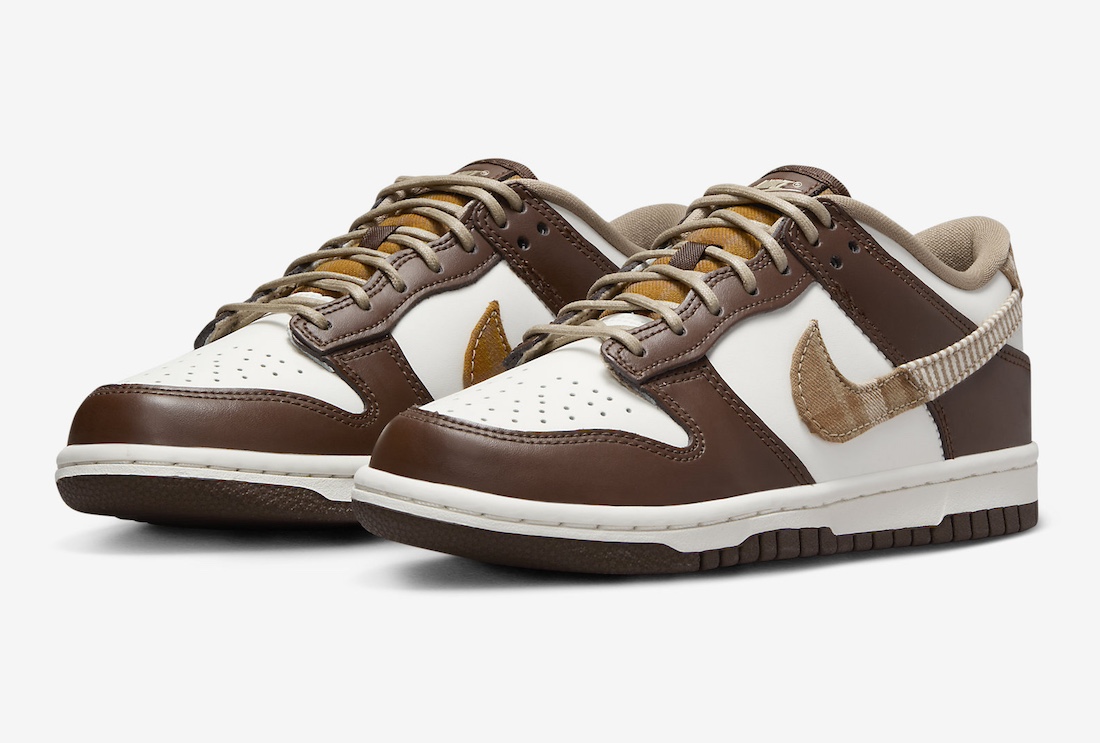Nike,Dunk Low,GS,Brown Plaid,F  「美拉德」穿搭新选择！Dunk Low 新配色下月登场！