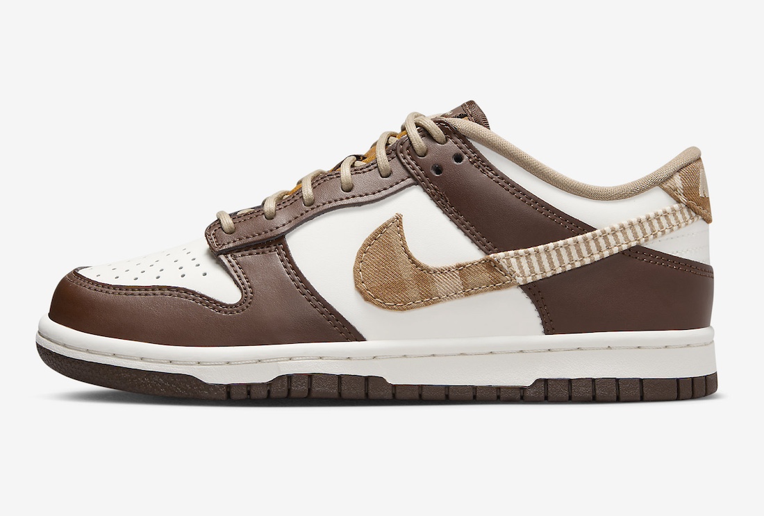 Nike,Dunk Low,GS,Brown Plaid,F  「美拉德」穿搭新选择！Dunk Low 新配色下月登场！