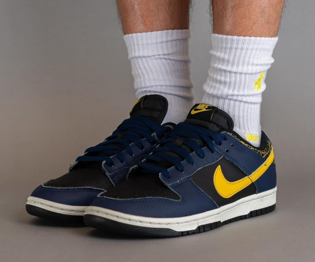 Nike Dunk Low Vintage,Michigan  「密西根」Nike Dunk Low 上脚图曝光！你打几分？