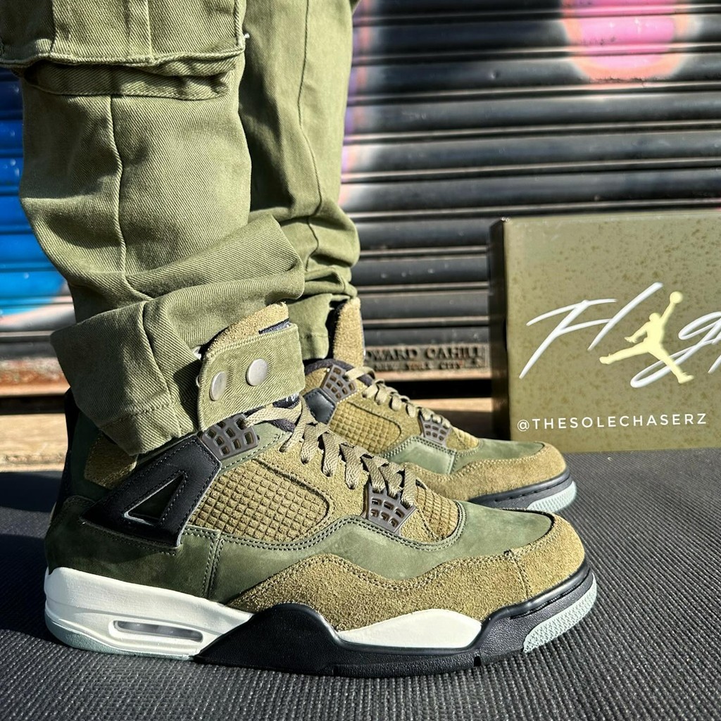 Air Jordan 4,Craft,Olive  「小 UNDFTD」AJ4 最新实物！看完有点上头！