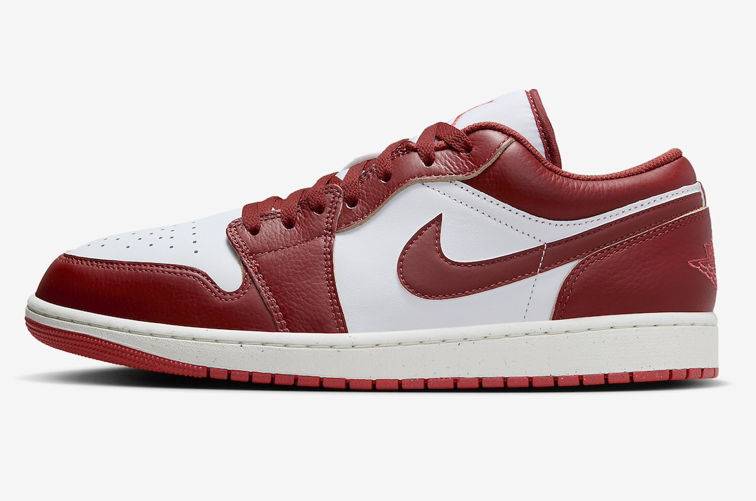AJ1,Air Jordan 1 Low,Dune Red,  「火焰红」造型有点帅！全新配色 AJ1 明年登场！