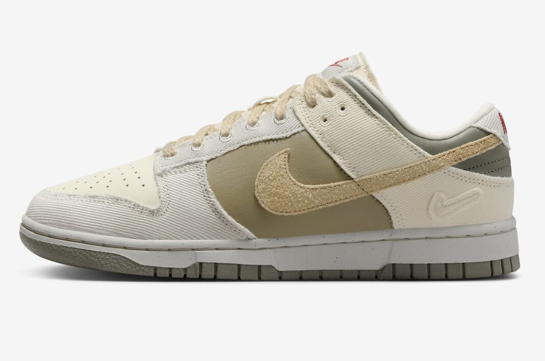 FZ4341-100,Nike,Dunk Low,WMNS  全新「解构」Dunk 曝光！超多材质拼接！