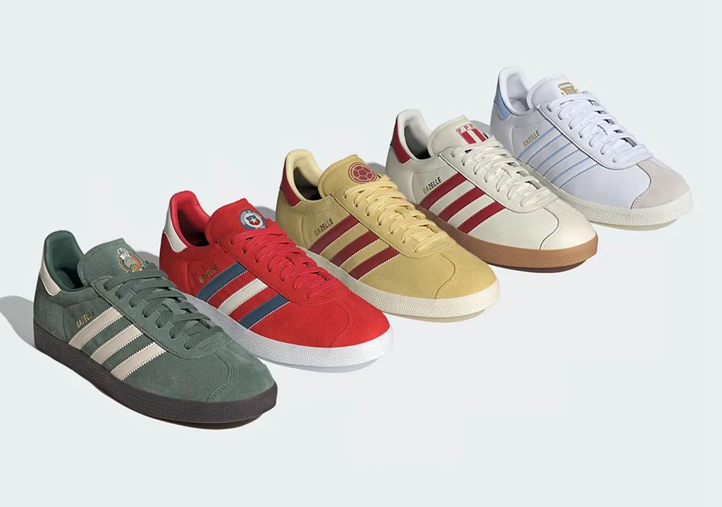 adidas Originals,Gazelle,阿根廷  三叶草「足球国家队」系列曝光！阿根廷配色美如画！
