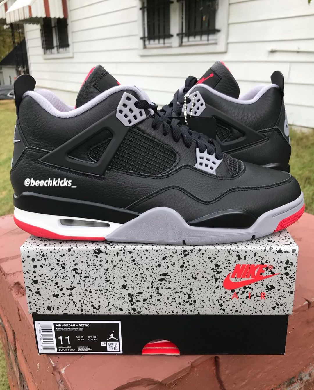 FV5029-006,Air Jordan 4,Bred R  「黑红」AJ4 最新实物曝光！这颜值你打几分？
