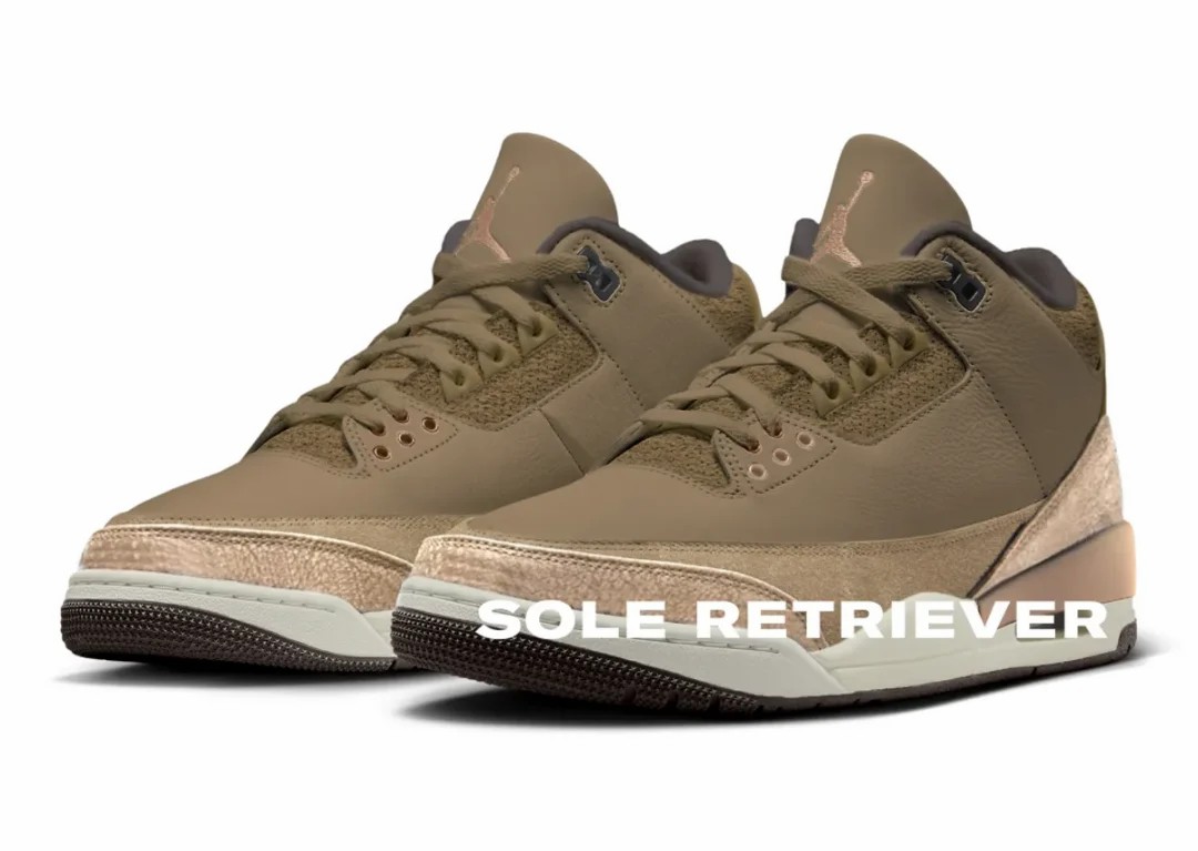 AJ,Air Jordan 3 RETRO TEX,Dark  美拉德风格 AJ3 曝光！新配色你心动吗？