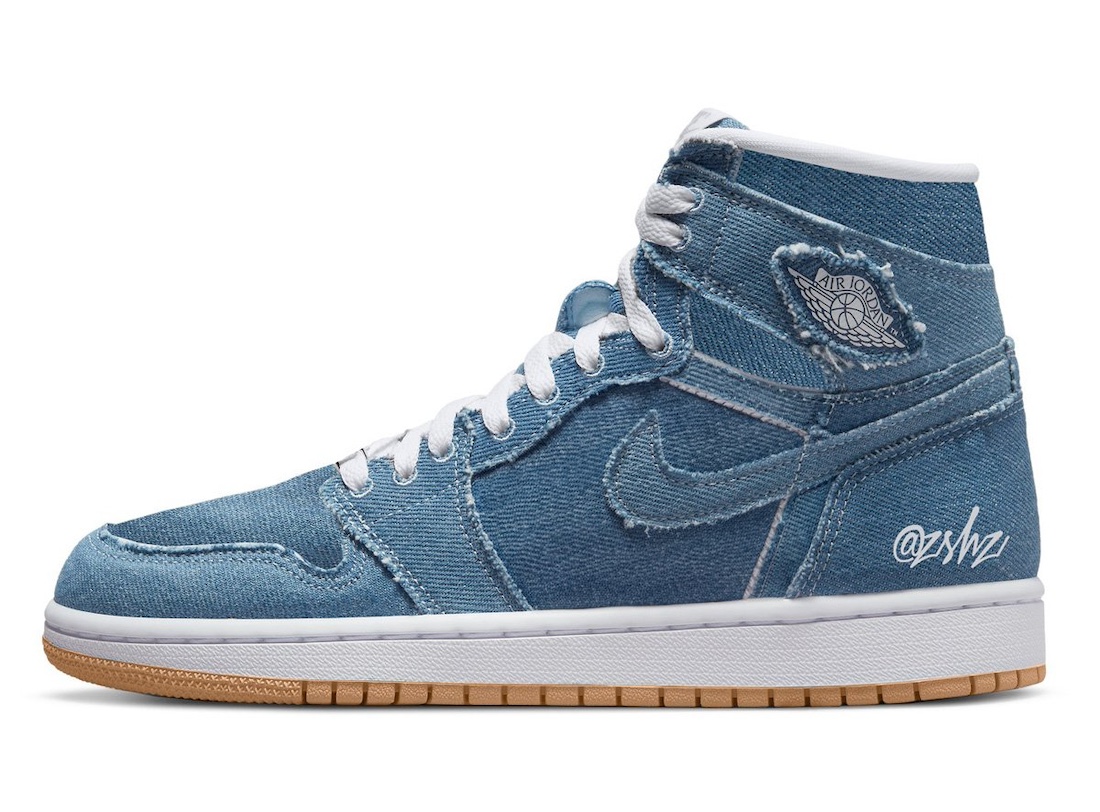 AJ1,Air Jordan 1 High OG,Denim  又一双高规格 AJ1 曝光！这质感确实少见！