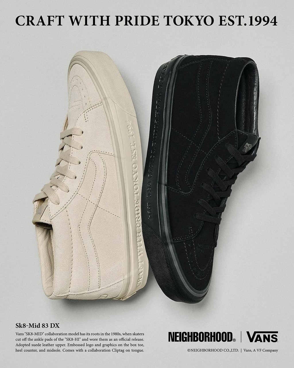 Vans,NEIGHBORHOOD,Sk8-Mid 83 D  NEIGHBORHOOD x Vans 新鞋曝光！登场日期确定！