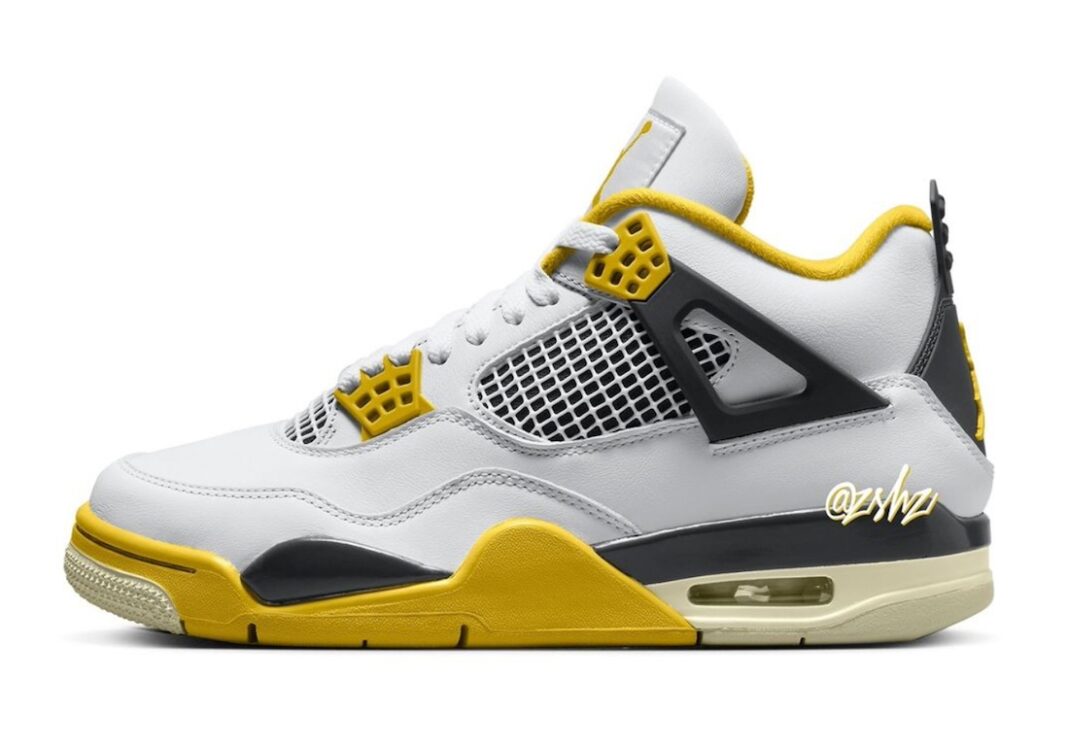 AQ9129-101,Vivid Sulfur,WNNS,A  新配色 AJ4 首次泄露！网友：有点眼熟！