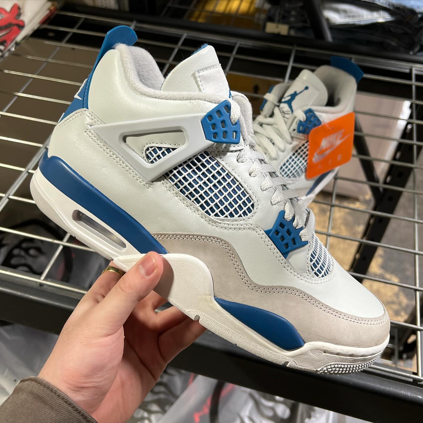 AJ4,Air Jordan 4,Military Blue  「白蓝」AJ4 最新实物！完美还原元年！