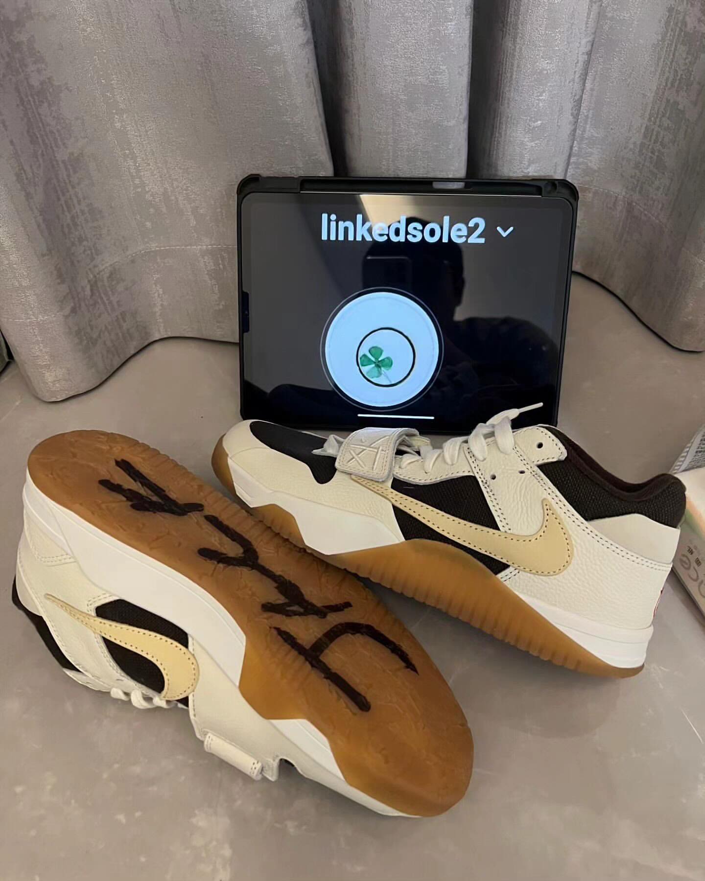 Travis Scott,Jordan,Cut The Ch  TS「Jordan 倒钩」再曝新实物！网友：到底发不发？
