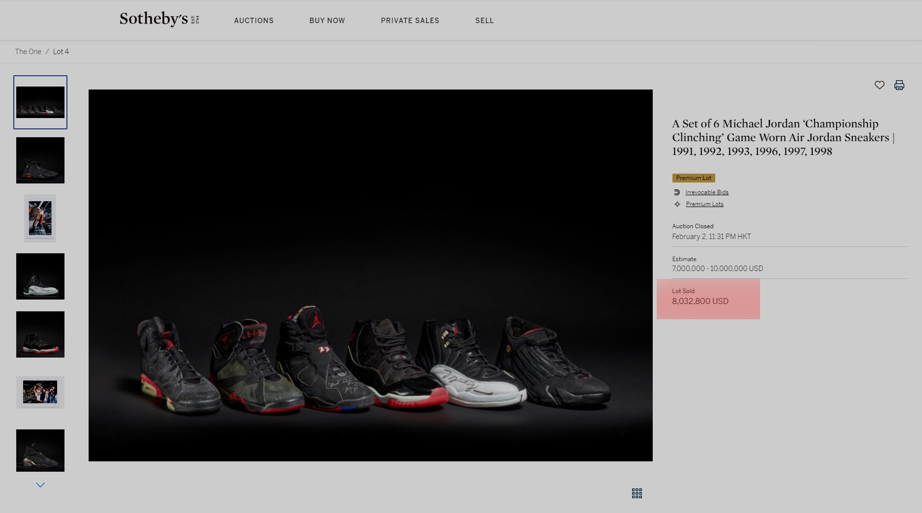 乔丹拍卖,王朝系列,Air Jordan,sothebys  乔丹鞋「最高拍卖纪录」诞生！看完人傻了！