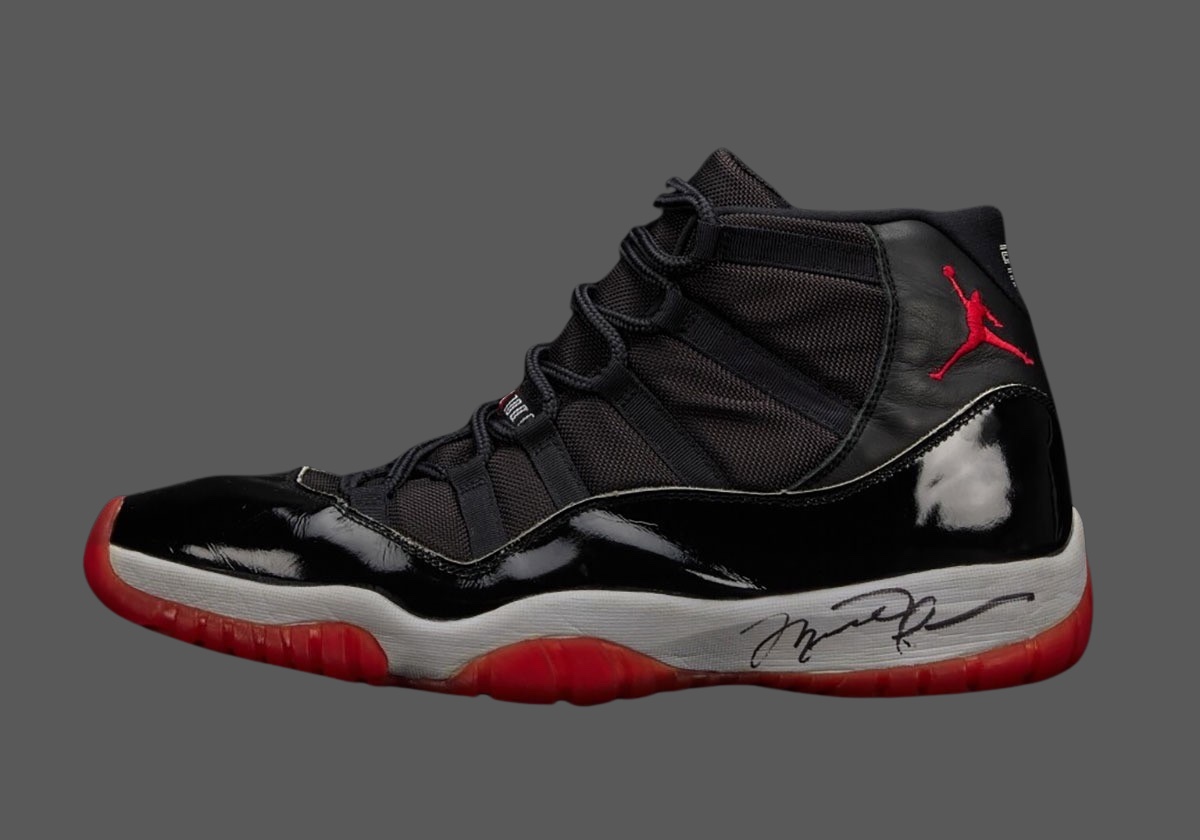 AJ,AJ11,Air Jordan 11,Bred  又一双「乔丹亲穿战靴」拍卖！成交价看傻了！