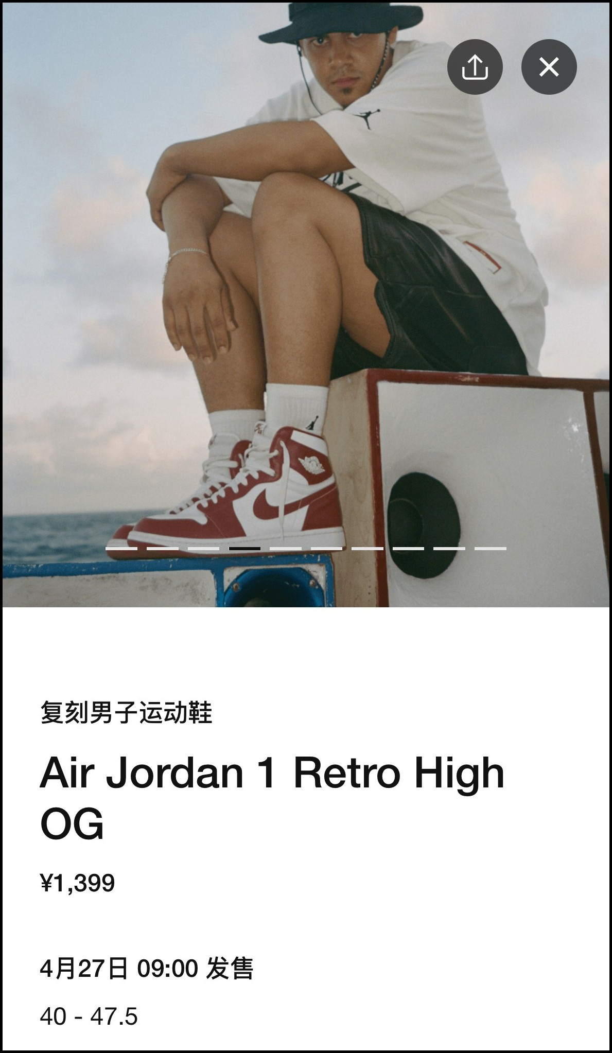 AJ,Air Jordan 1 High OG,Artisa  登场倒计时！「白红」AJ1 上脚效果有了！
