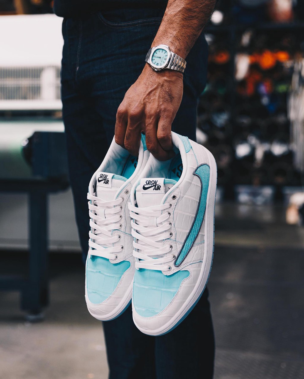 Air Jordan 1 Low,Travis Scott,  顶级奢华！蒂芙尼 TS x AJ1 罕见公开！