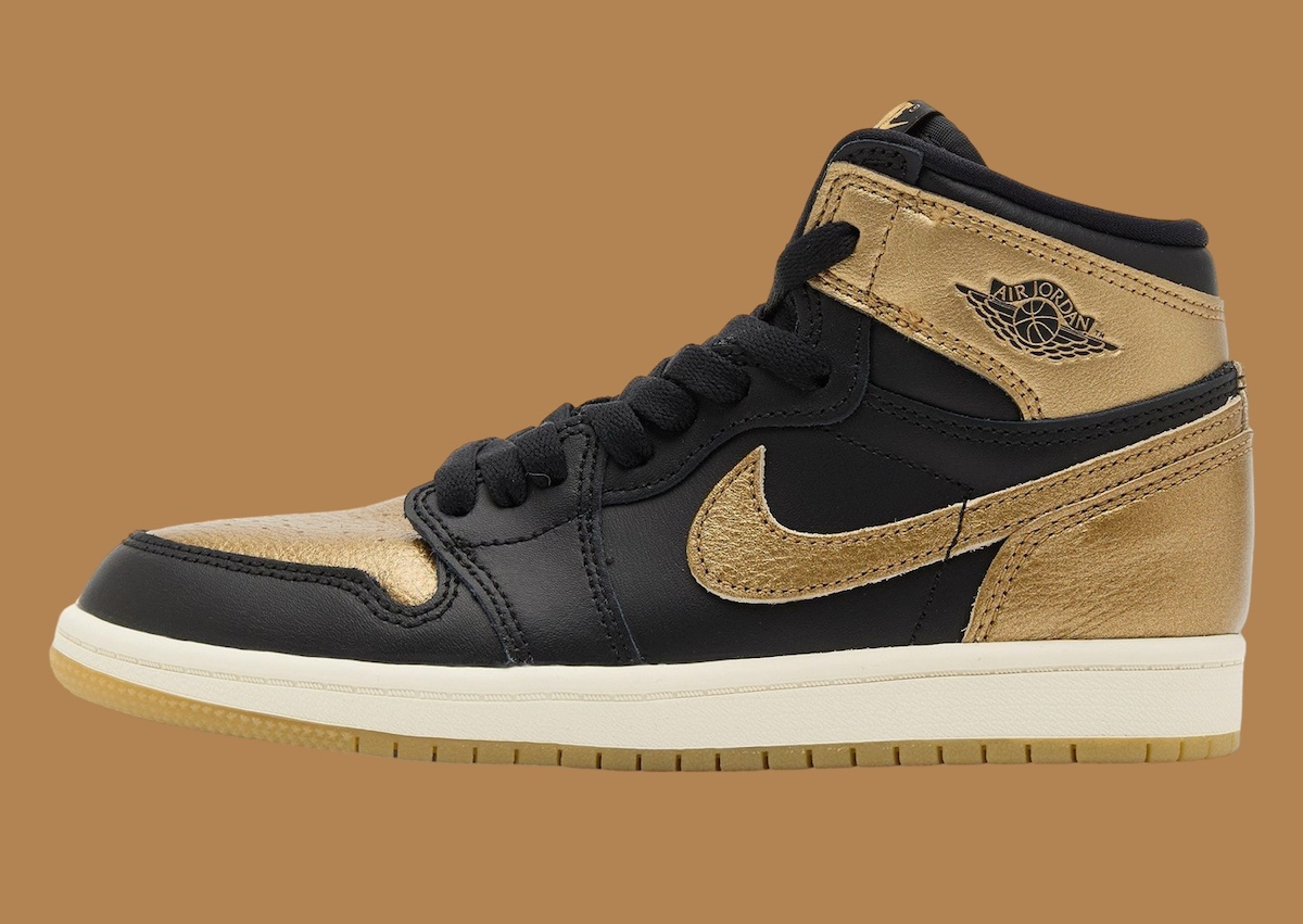 Air Jordan 1 High,Metallic Gol  全新「金角大王」AJ1 曝光！外底材质有惊喜！